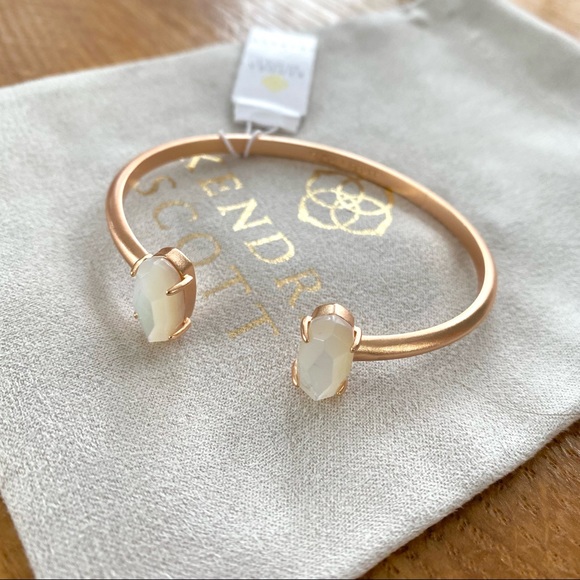 NWT Kendra Scott 14k rosegold mother of pearl bracelet - Picture 2 of 7